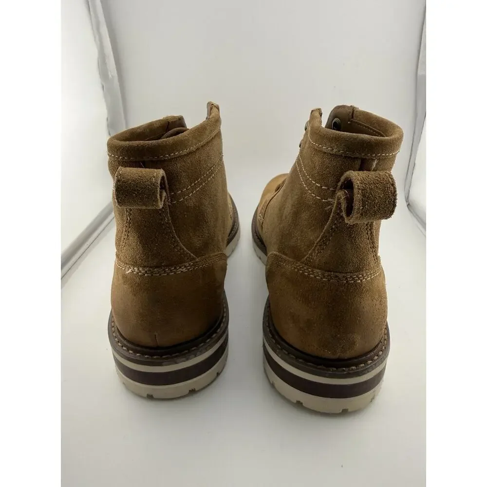 NWOB Mens Johnston & Murphy Barrett Plain Toe Boot Suede Leather Shoes Size 8.5